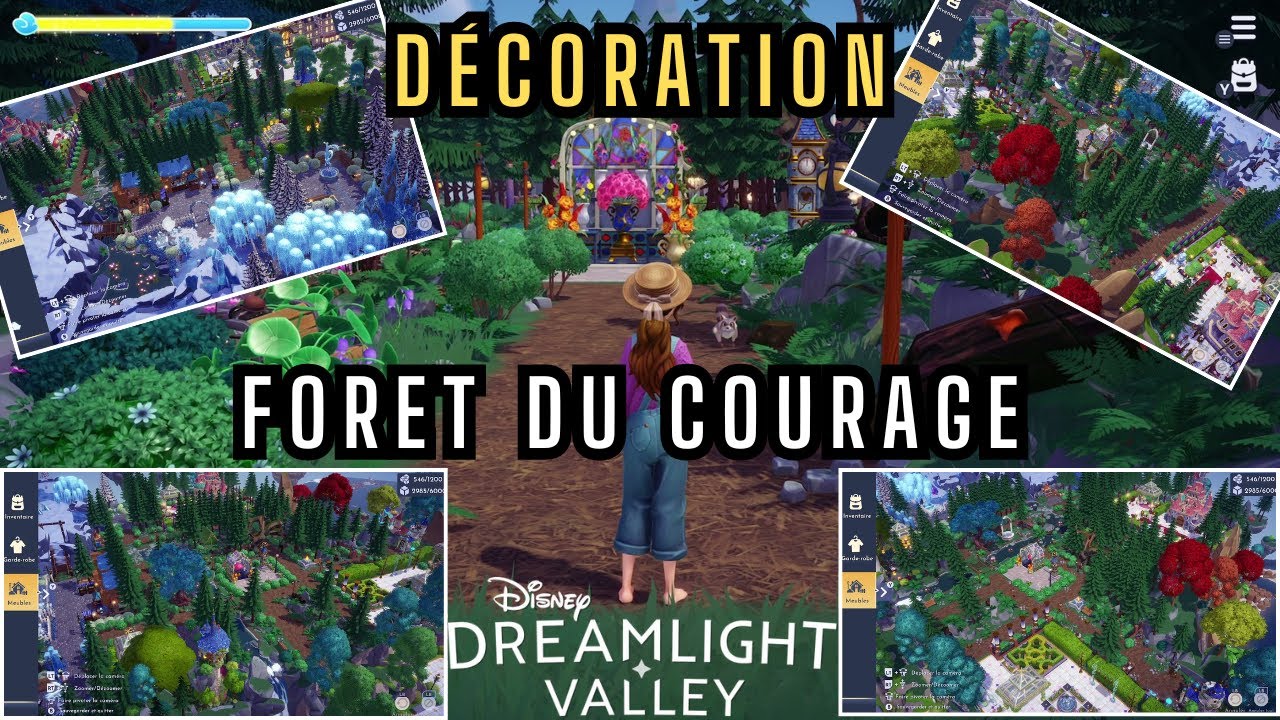 Disney dreamlight valley - Décoration - Forêt du courage - Design - Aménagement - Idées