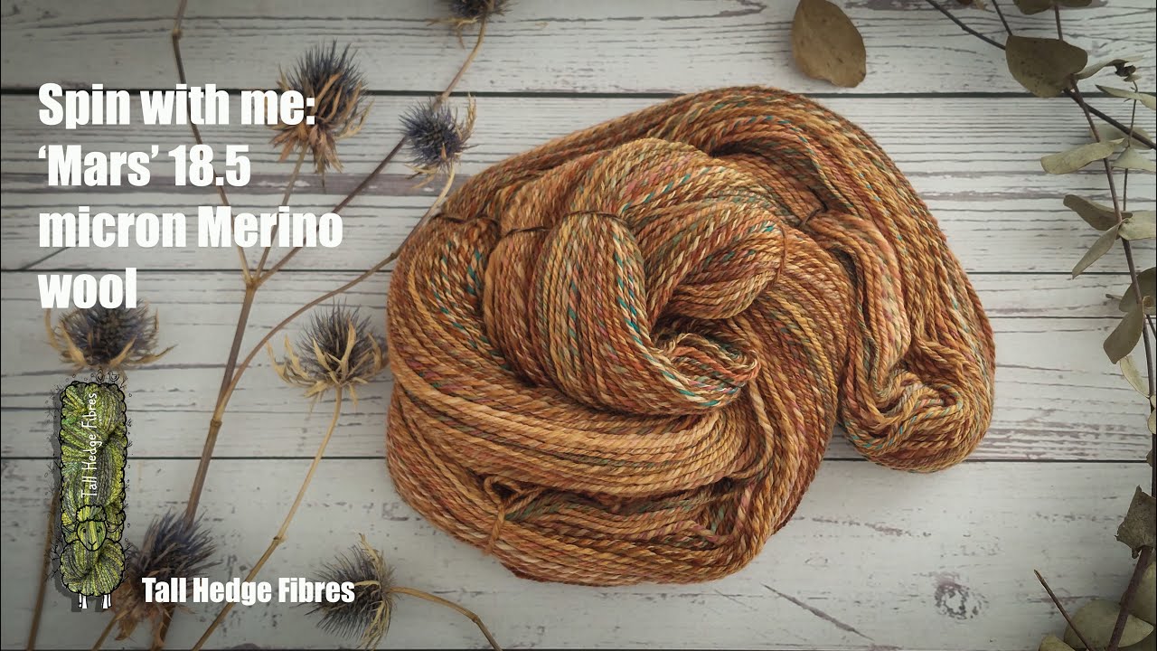 Yarn spinning with Tall Hedge Fibres: 'Mars' 18 5 merino wool