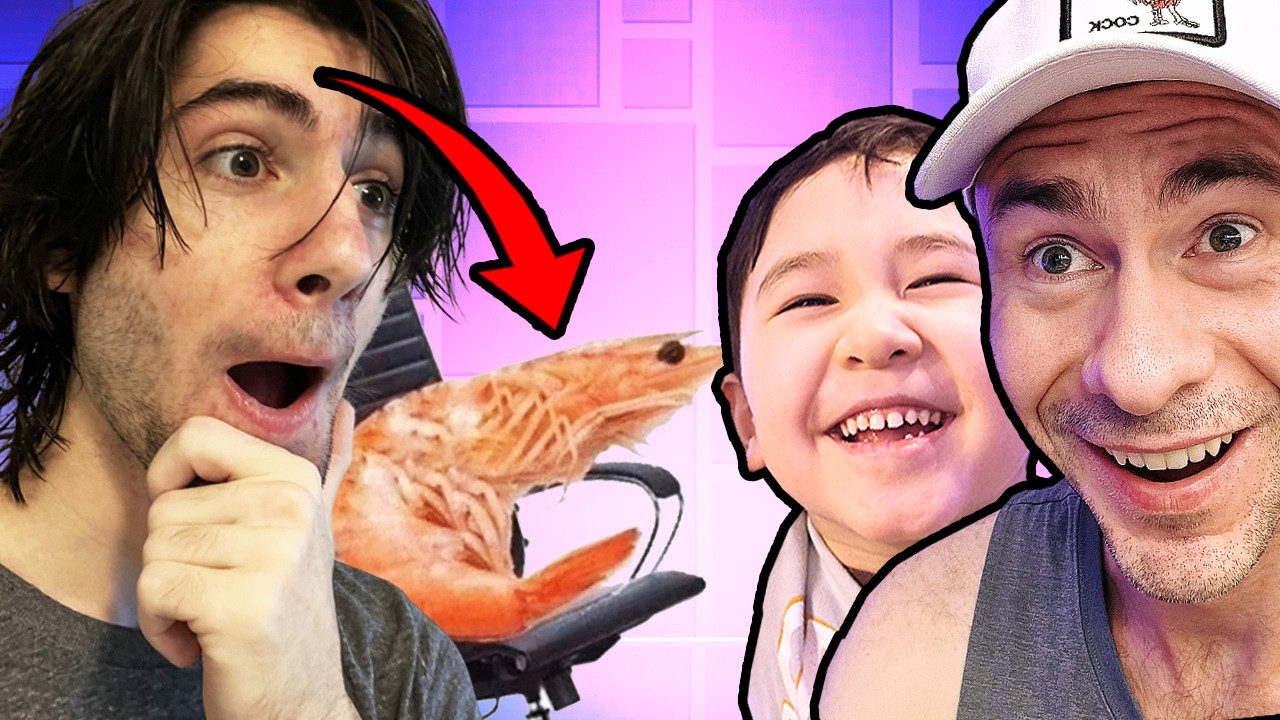 Doggie playing GRIEF is a Shrimp?! - My Son Reviews GEOMETRY DASH MEMES
