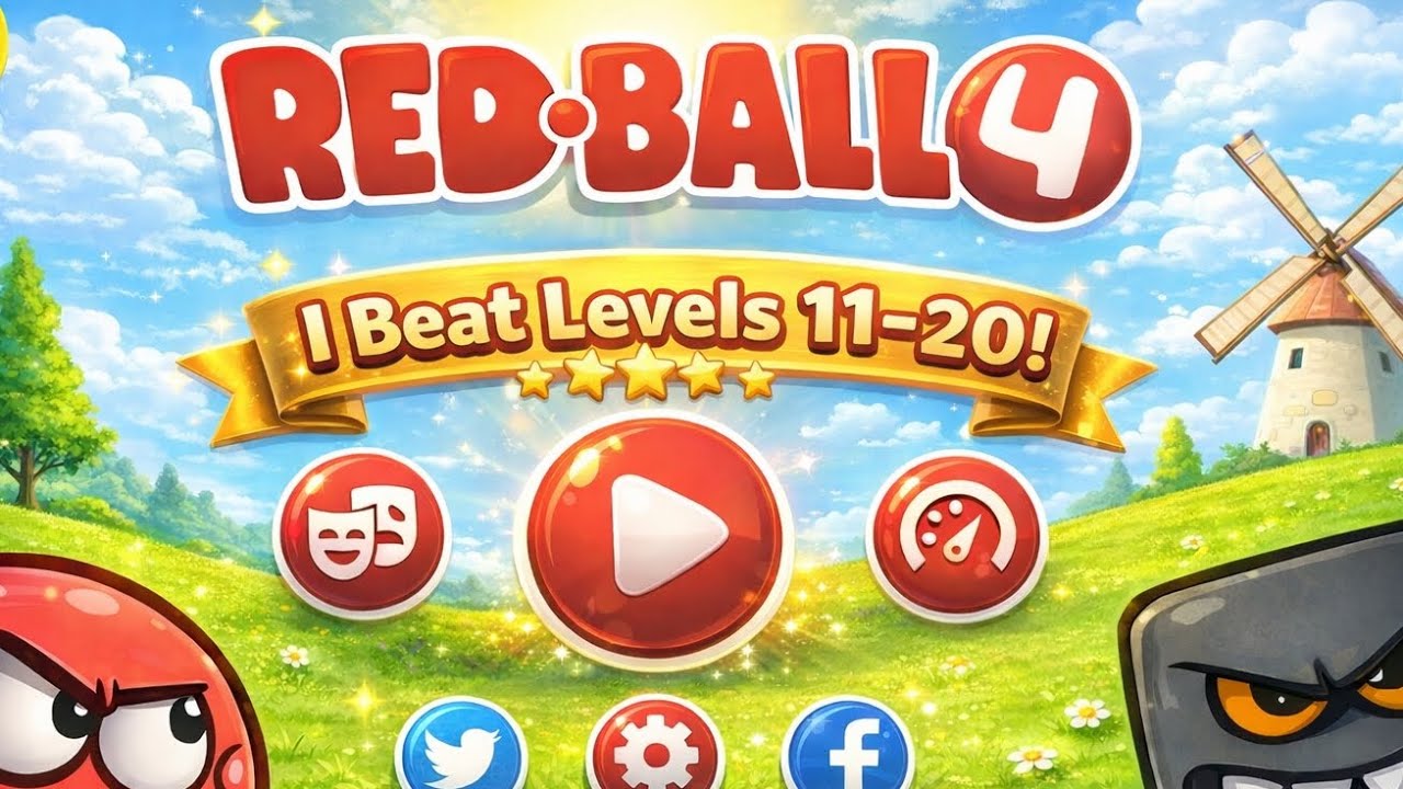 From Level 11 to 20 – Red Ball 4 Pro Gameplay!