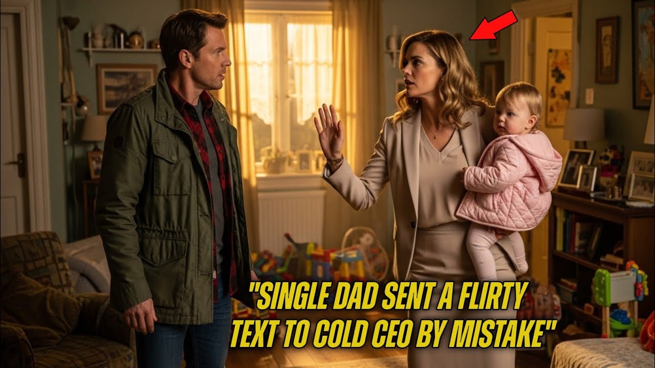Single Dad Sent a Flirty Text to Cold CEO by Mistake — 10 Minutes Later, She Was Outside His House