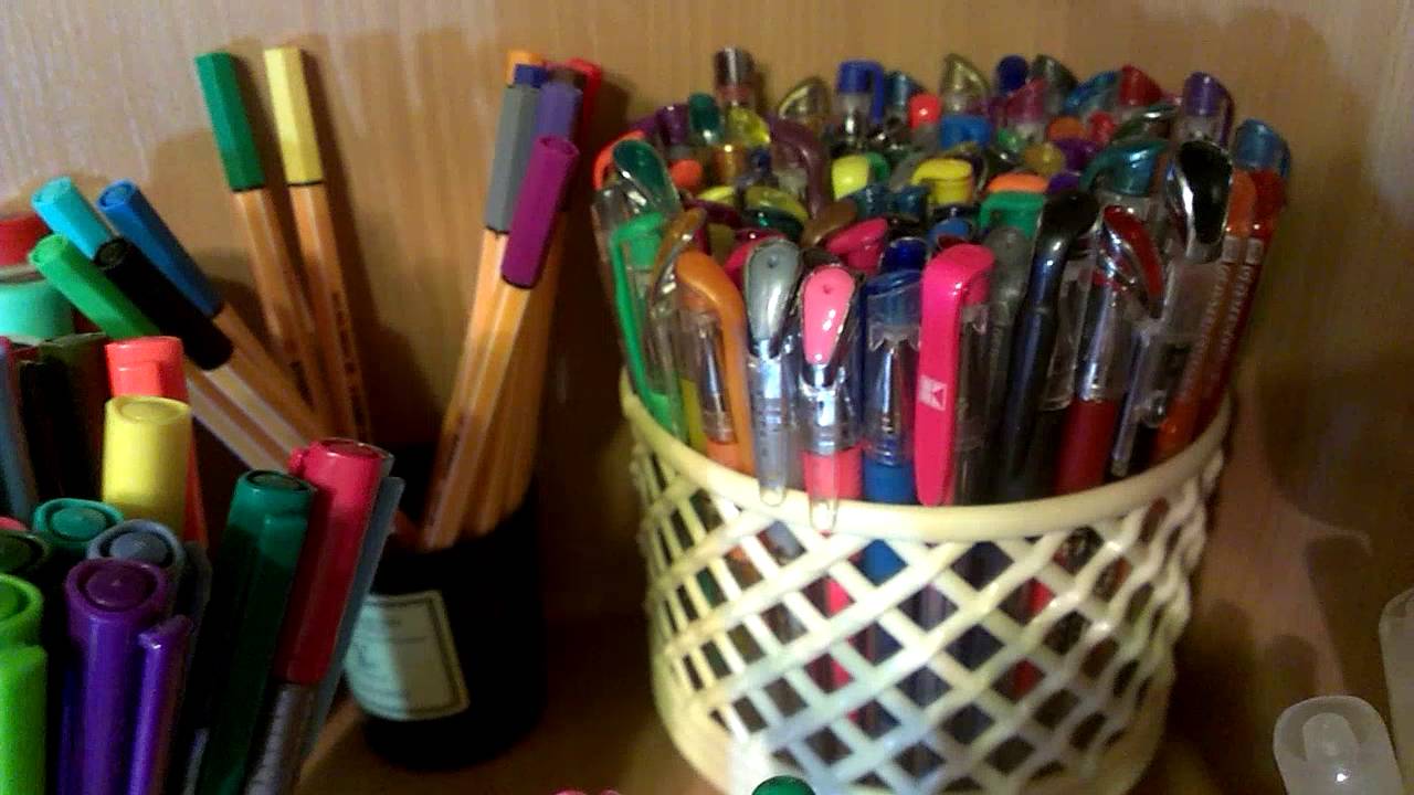 Jak skladuji omalovánky a pastelky aneb Coloring books and supplies tour