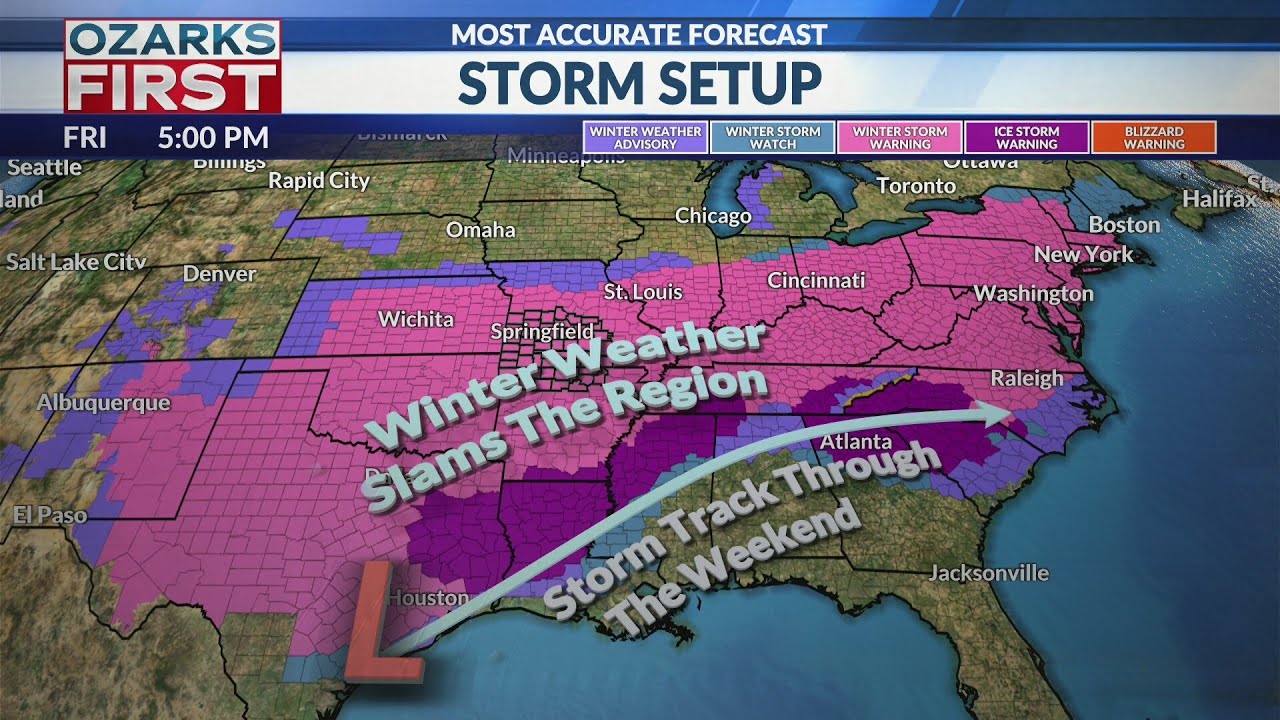 Major winter storm set to sweep through the Ozarks
