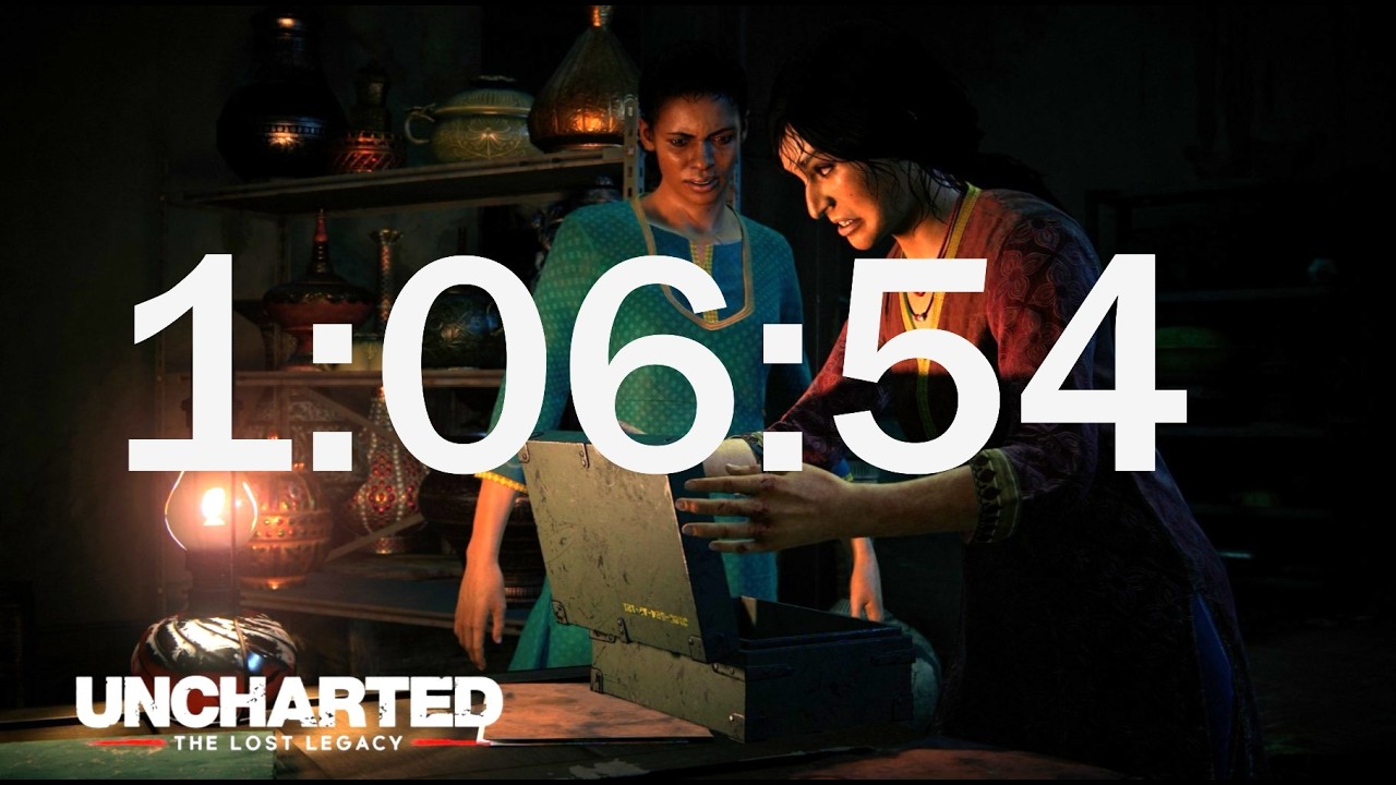 Uncharted: The Lost Legacy Any% 120fps Speedrun 1:06:54 World Record