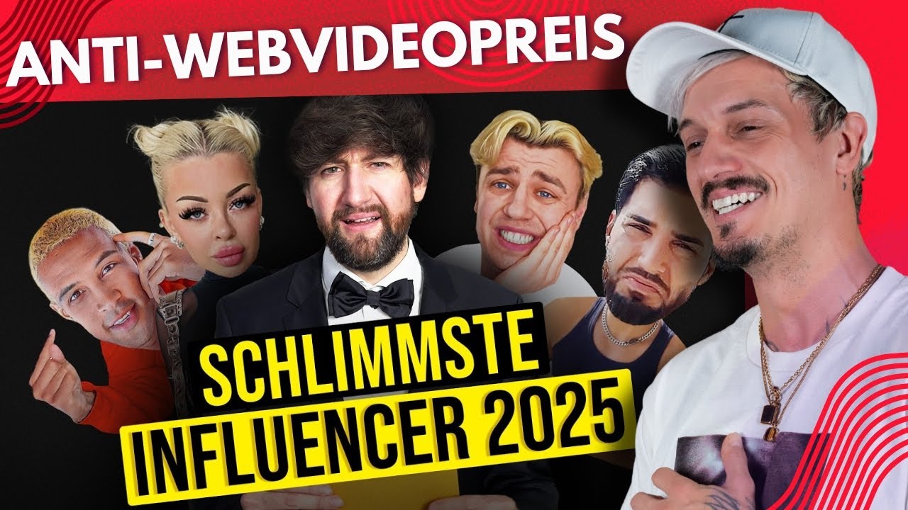 Das sind die schlimmsten Influencer 2025 - Herzlichen Glückwunsch 🎉🏆