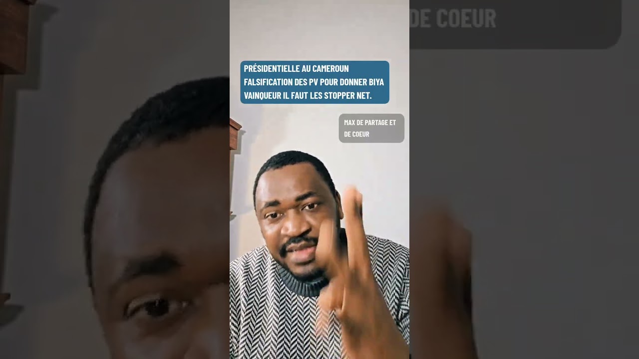 La v&eacute;rit&eacute; sur la pr&eacute;sidentielle au Cameroun !