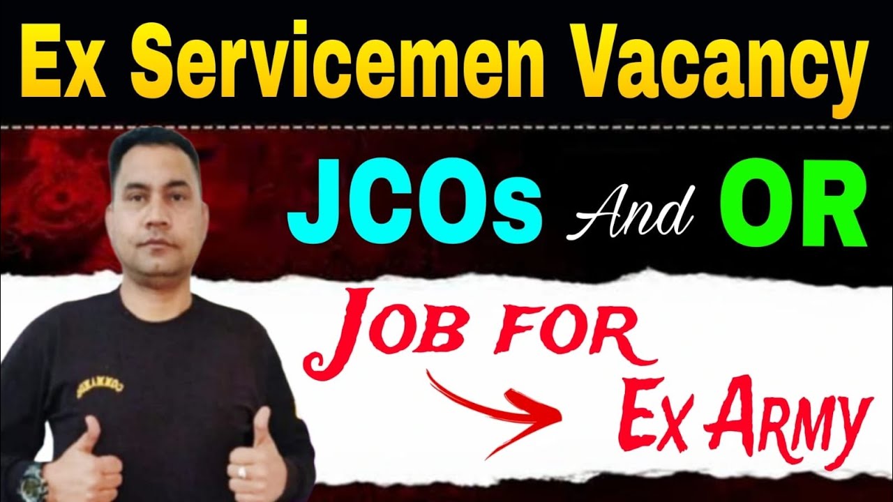 Ex-Servicemen Latest job 2025 | jobs for ex servicemen JCOs and OR | job for ex CAPF @DefenceBharti 
