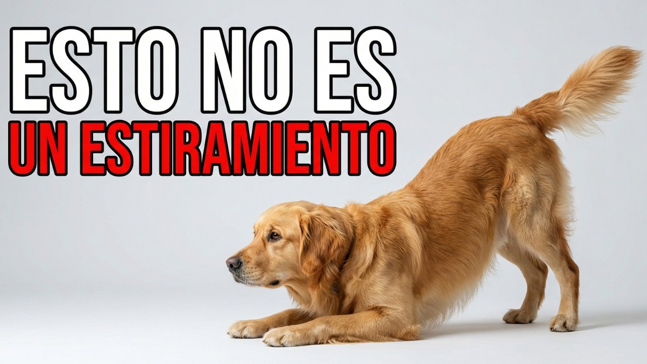 Si tu perro se ESTIRA cuando te ve, está intentando decirte esto…