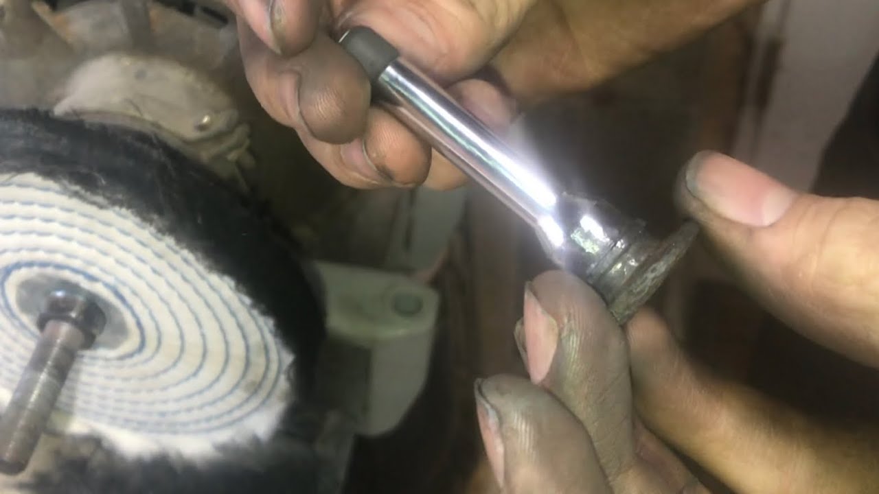 polish caliper brake guide pins to a MIRROR finish in minutes