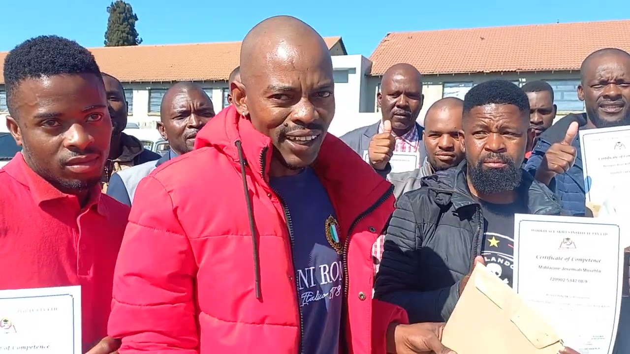 Benoni taxi drivers celebrate receiving Road Safety Skills Programme certificates