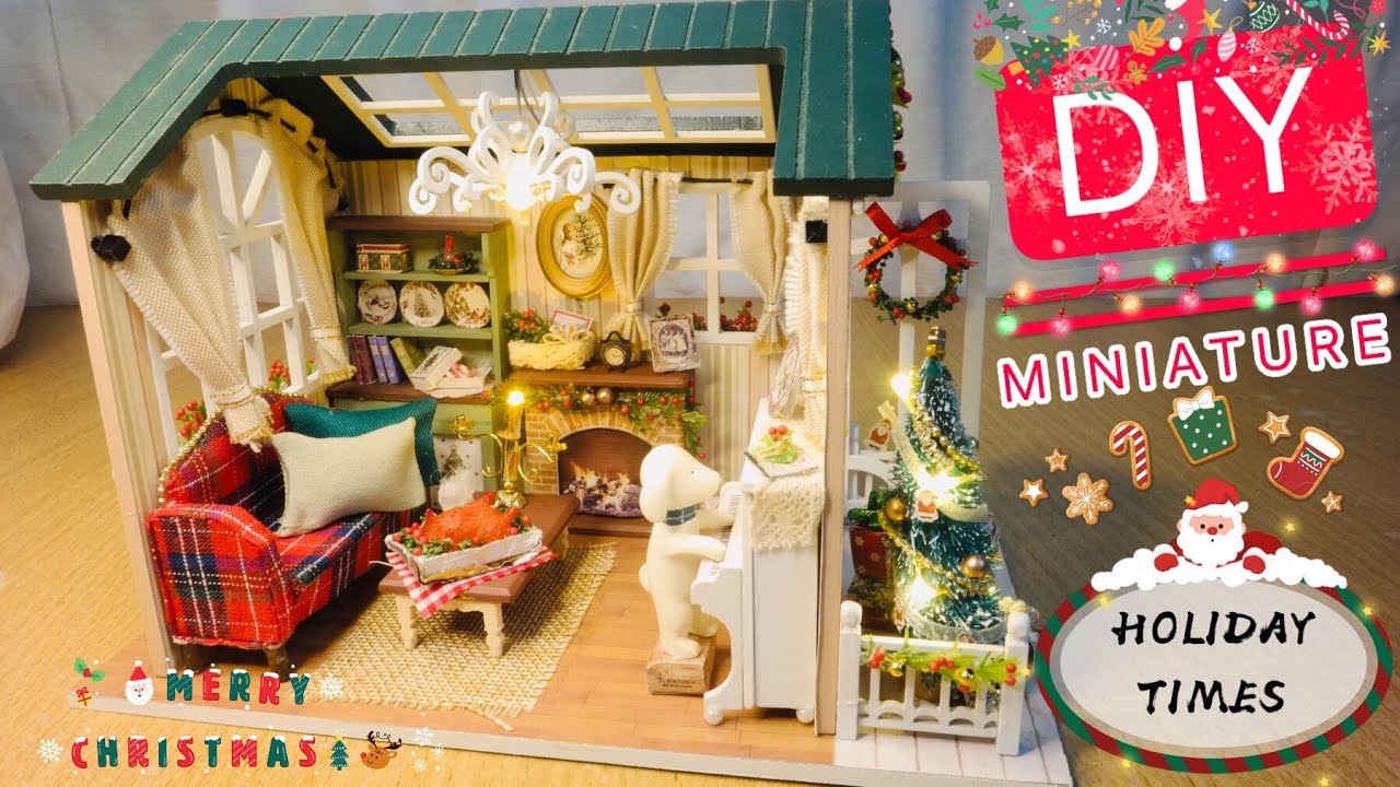 【DIY】Miniature Christmas Holiday Times House【手工制作】假日时光模型屋
