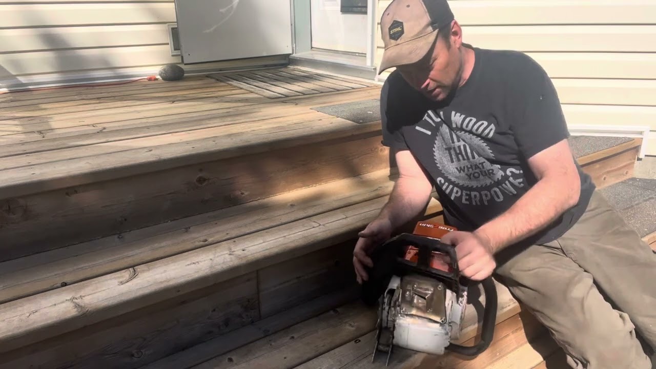 Another Stihl gets some Frogzskin pre-filters on the filter cover…this is a 461 working hard in BC😜