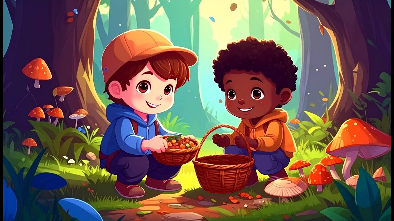 DEUX PETITS BONHOMMES S'EN VONT AU BOIS-Comptine /chanson à geste Pour enfants remix 2025