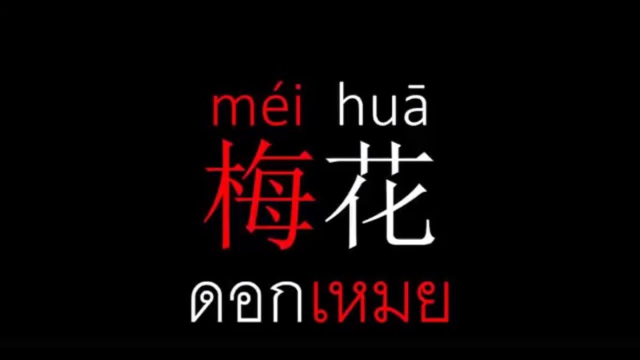 梅花/M&eacute;iHuā/ดอกเหมย/แค่ฟังเพลินๆหรือร้องตามก็ได้เรียนภาษาจีนและจดจำอักษรจีนได้โดยอัตโนมัติ