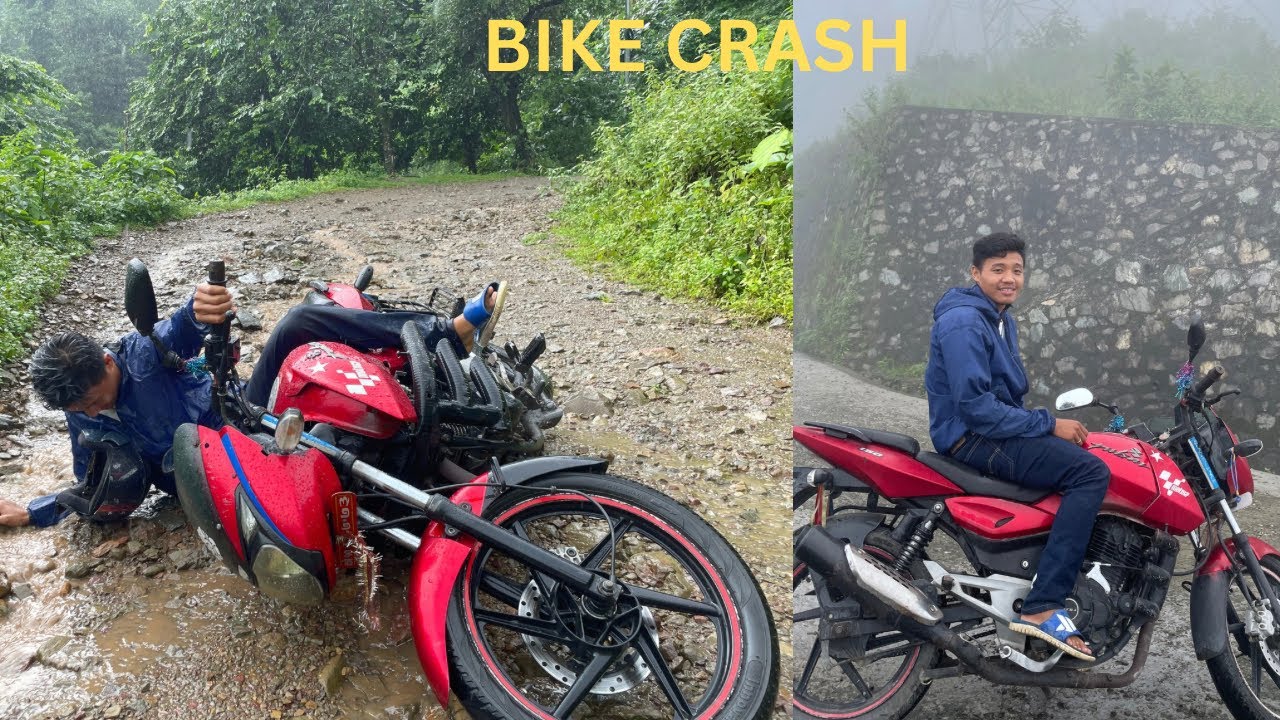 BIKE CRASH FULL OFF RODE ON PALSAR 150 || YATRA CHINDA DADA DHARAN 🥰😍