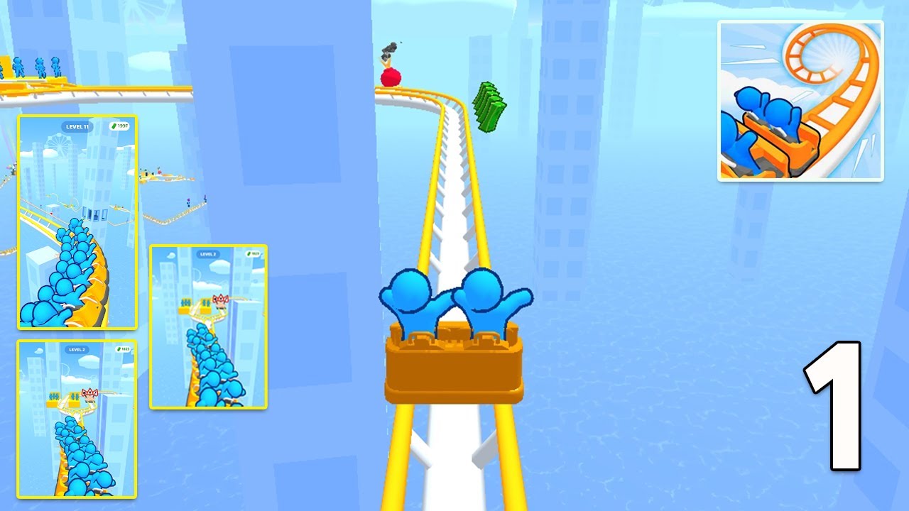 Runner Coaster - Walkthrough Gameplay Part 1 Levels 1 -10