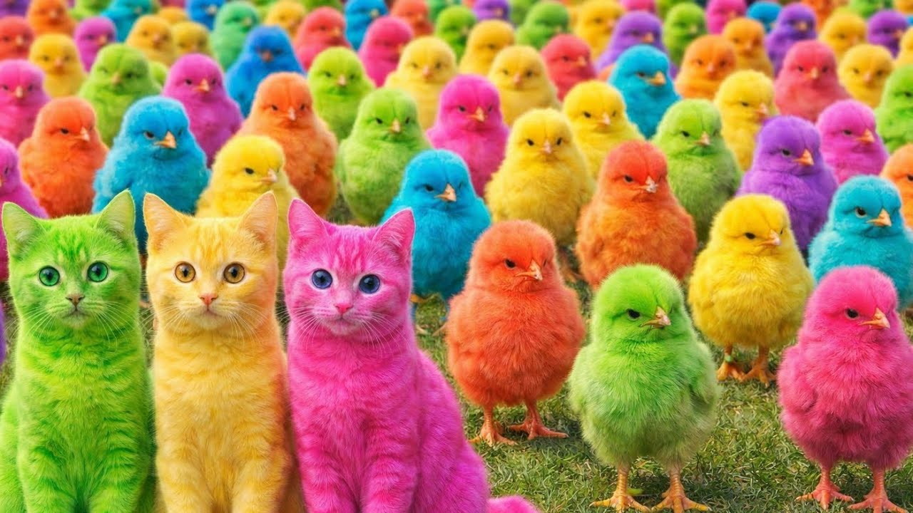 Tangkap Ayam Lucu, ayam warna warni, ayam rainbow, kelinci lucu, bebek lucu, ikan koi, Hewan Lucu