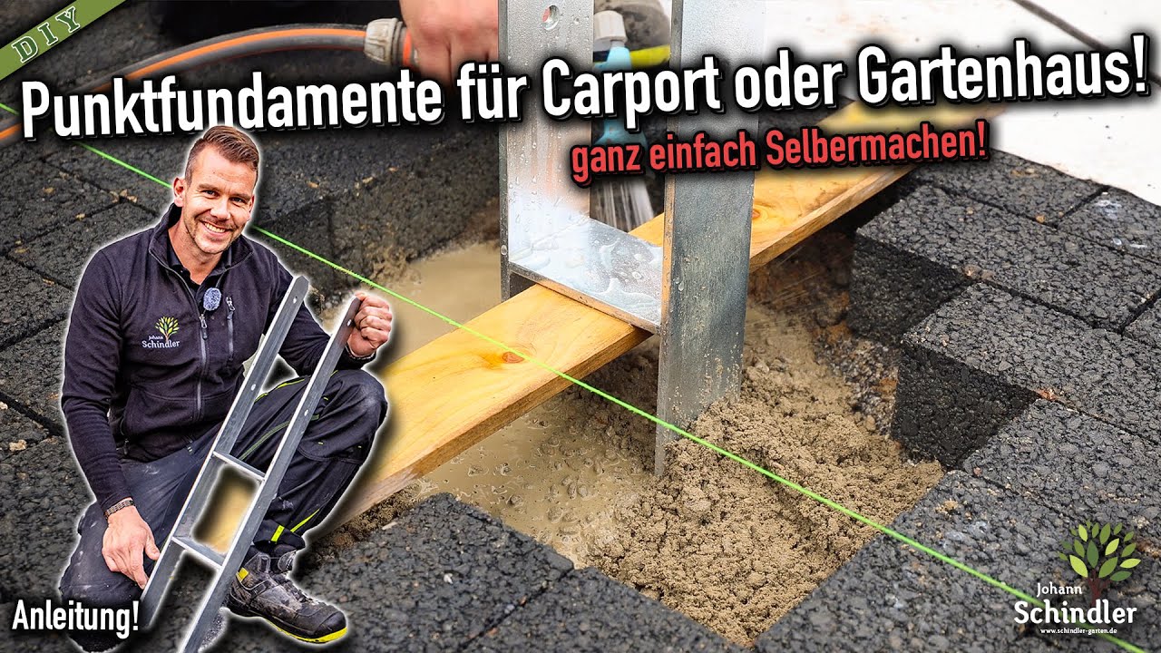 Fundamente erstellen und H-Anker richtig ausrichten! So einfach gehts