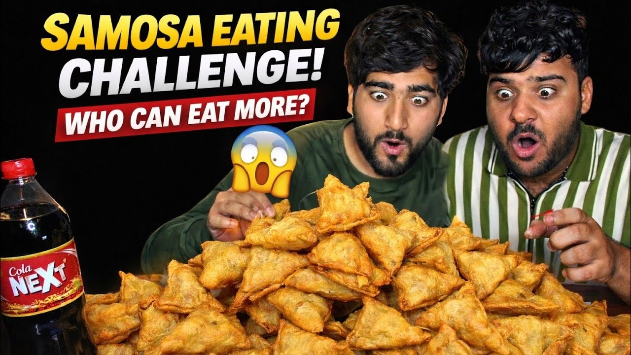 50 Samosa Challenge 😱 | Last tak kon jeeta?“IMPOSSIBLE?” 😲#samosa #challenge #asmr #mukbang #foodie 