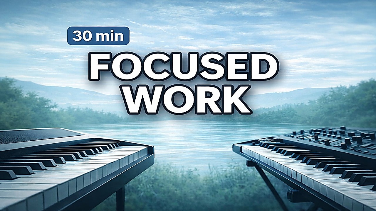 30 min Focused Work Piano & Synth for Productive Work