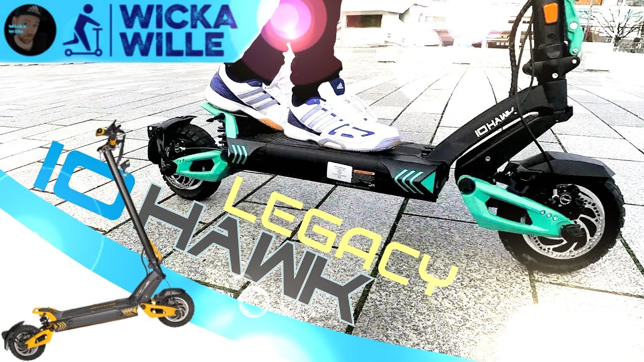 IOHAWK Legacy, Federung, Reichweite & Blinker, Oberklasse e-Scooter mit Strassenzulassung ABE