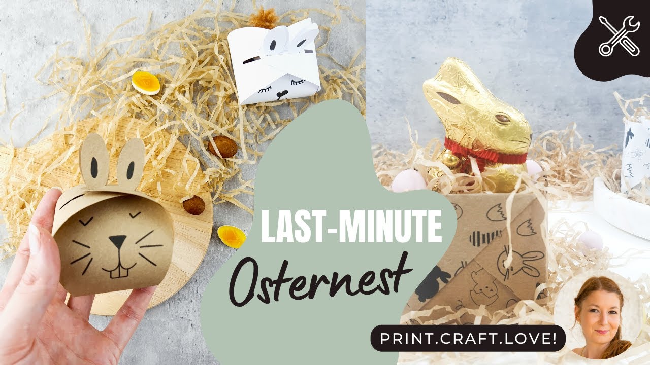 Last-Minute Osternest 🐣 basteln - 2 Ideen | schnell & einfach aus Papier | Geschenkidee f&uuml;r Ostern