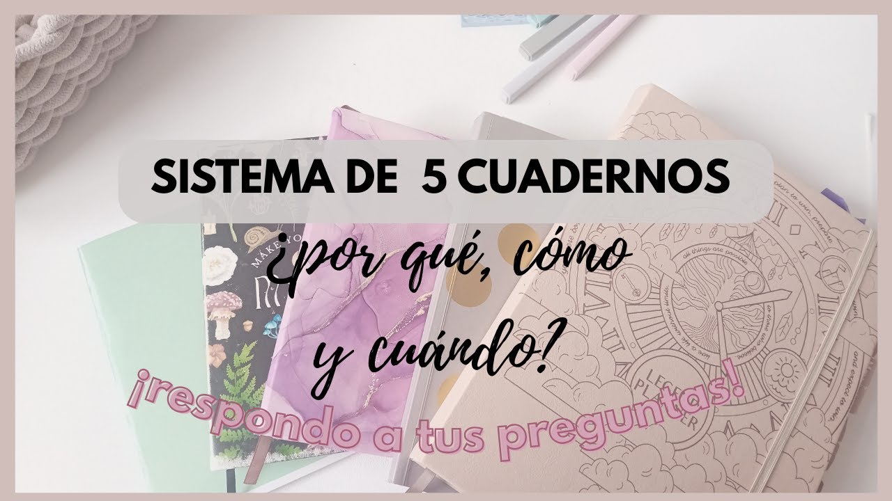 Mi sistema de organización con 5 cuadernos. Respondiendo a tus preguntas ¿Por qué, cómo y cuándo?