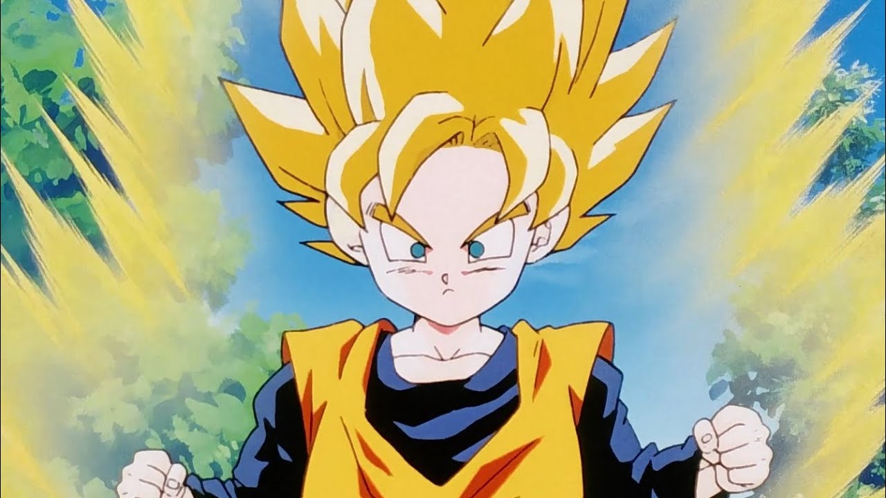 Goten virando Super Sayajin (Redublagem)