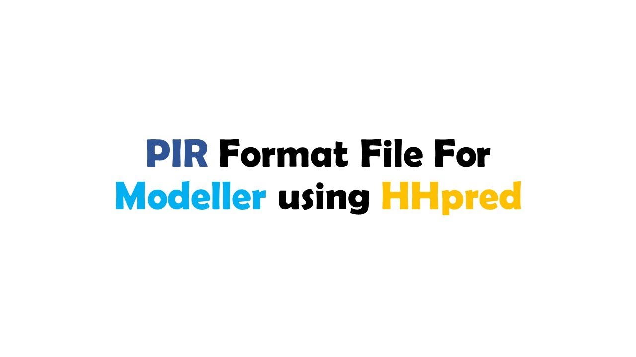 PIR Format File For MODELLER using HHpred (ClustalΩ)