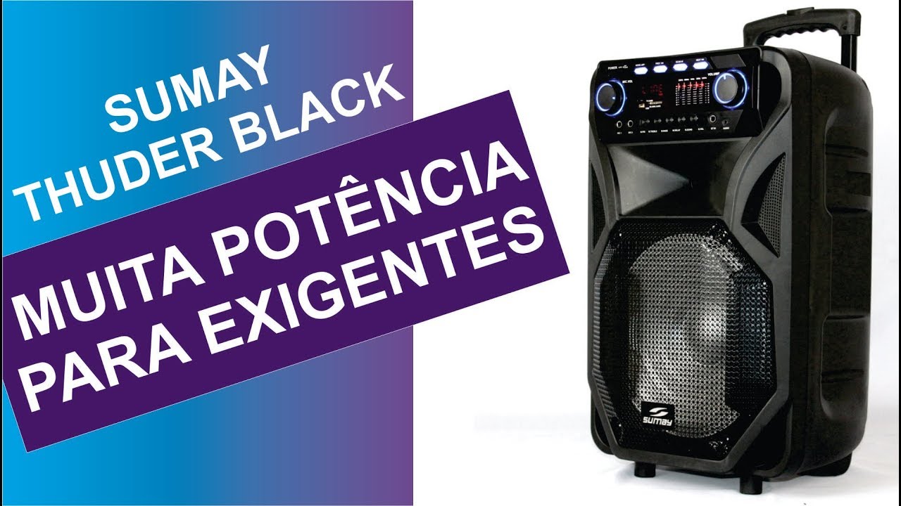 Caixa de som Bluetooth MUITO POTENTE para EXIGENTES - Thunder Black