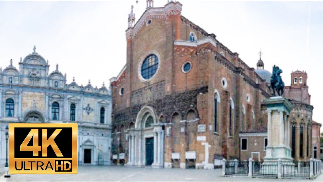 Santi Giovanni e Paolo Chruch, Venice, Italy. 4K Video