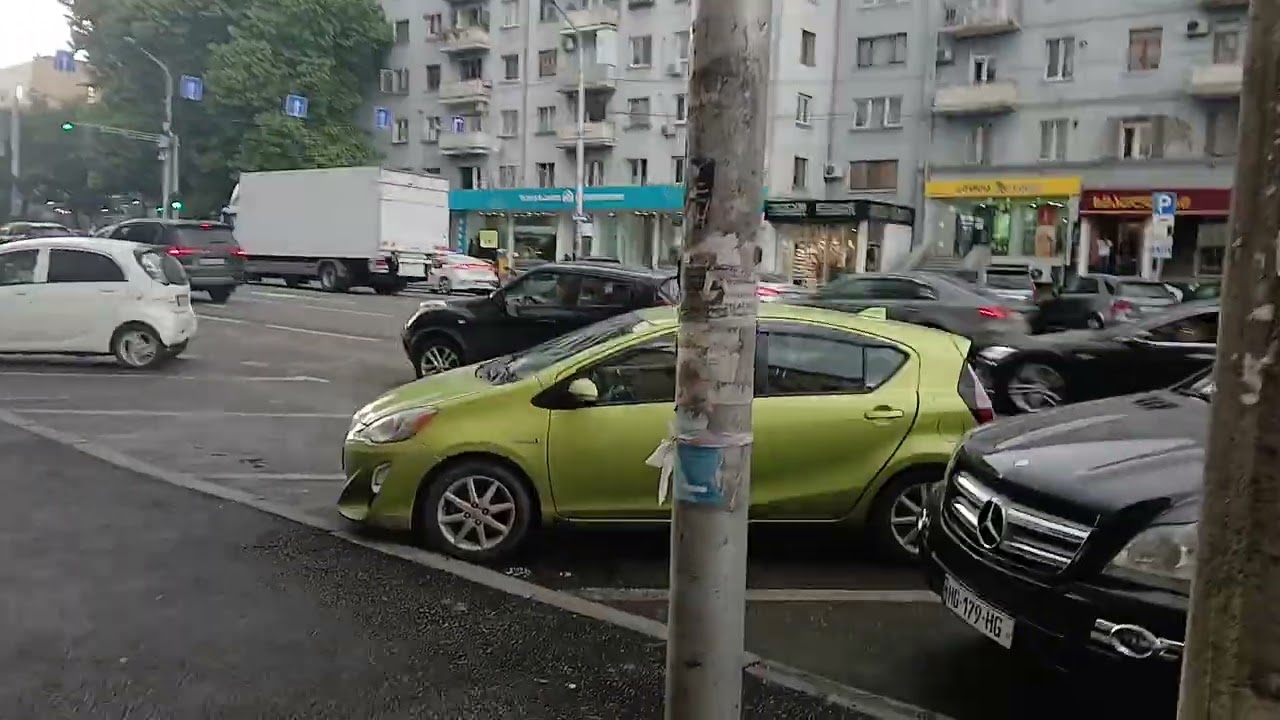 Vaja Pshavela Avenue in Tbilisi Georgia, street walking tour.