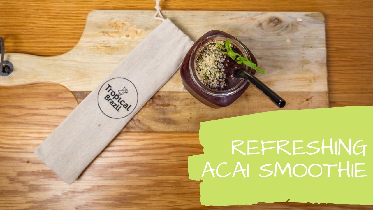 Refreshing Acai Smoothie Tropical Brazil