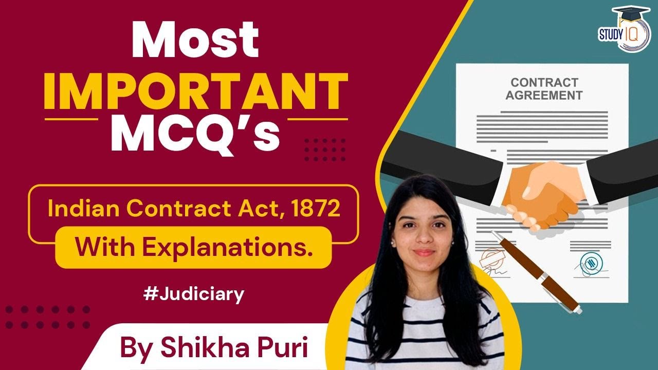 Most Important MCQ’s of Indian Contract Act, 1872 | #Judiciary