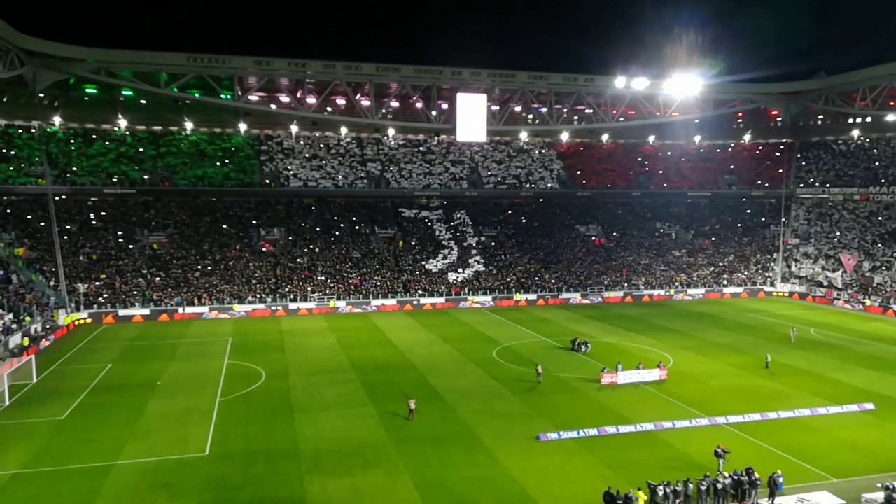 Juventus Inter 9 dicembre 2017 Allianz stadium Inno Juventus storia di un grande amore