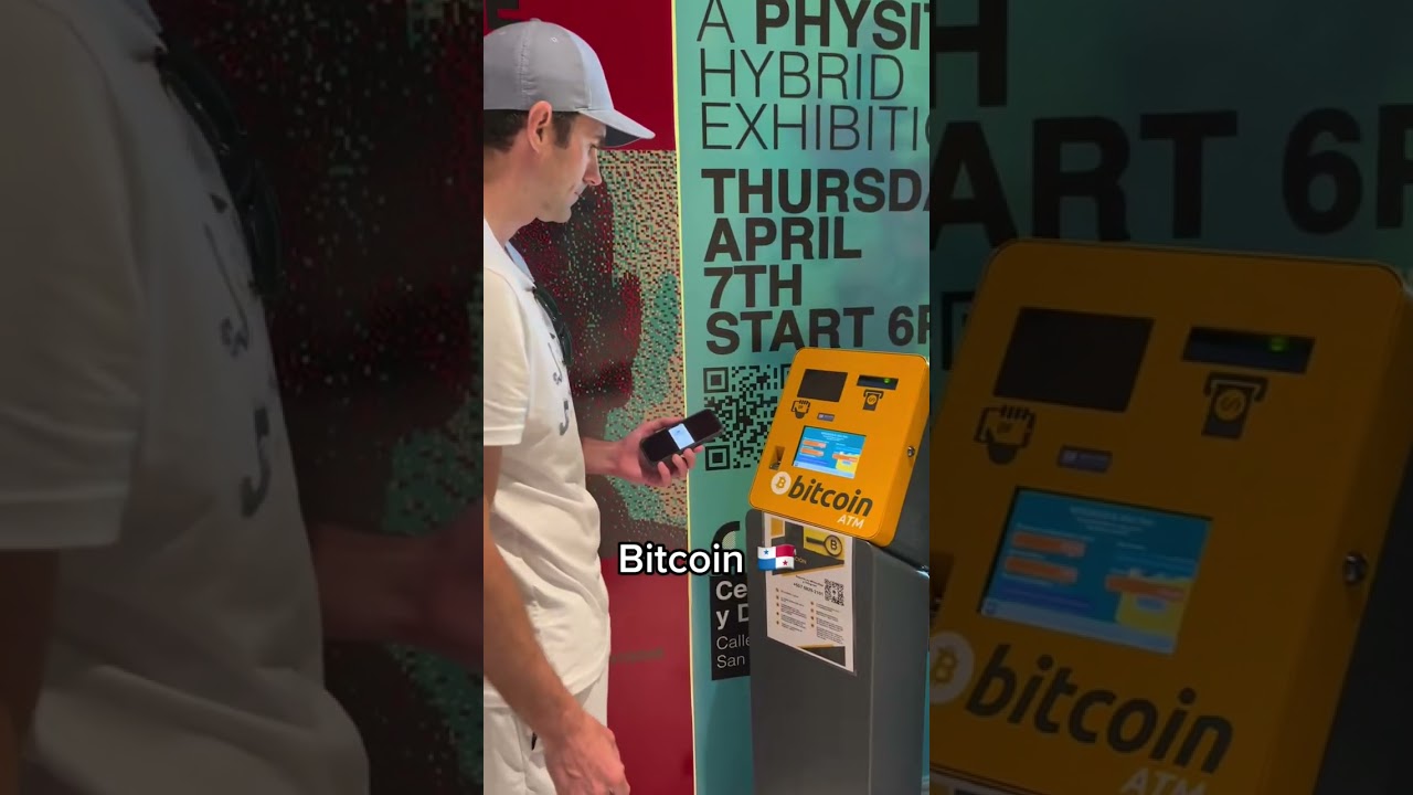 Bitcoin ATM now working at Physital NFT gallery at the JW Marriot #panama #physital #physitalnft #nf