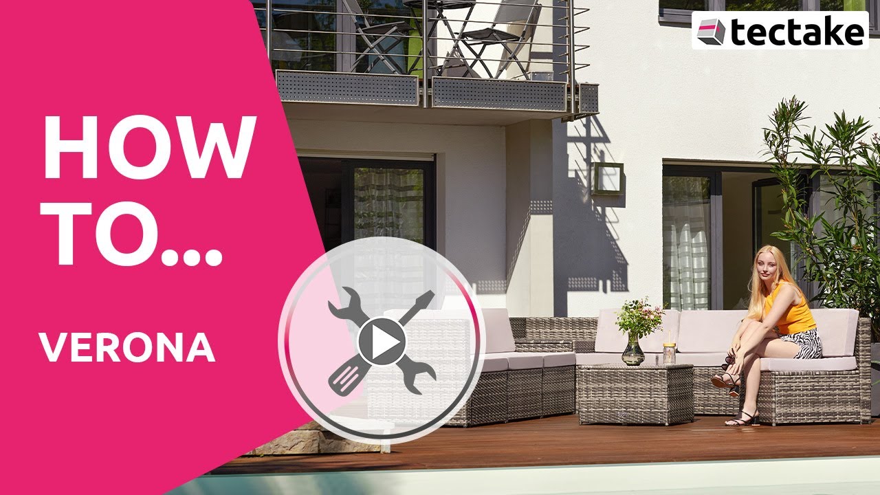 Aufbauanleitung Rattan Lounge Verona | tectake