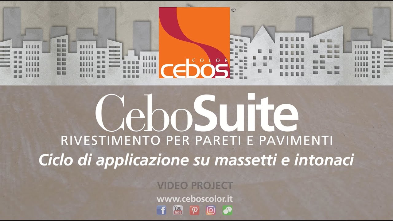 CeboSuite, ciclo di applicazione su MASSETTI o INTONACI