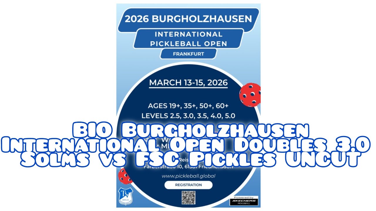 BIO Burgholzhausen International Open Doubles 3.0 Solms vs Kelsterbach Group Stage UNCUT