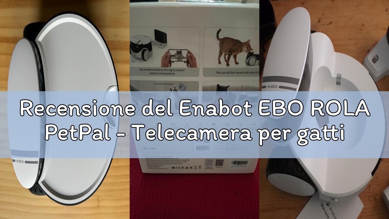 Recensione del Enabot EBO ROLA PetPal - Telecamera per gatti da 2,5 K, con modulo di stoccaggio, Emo