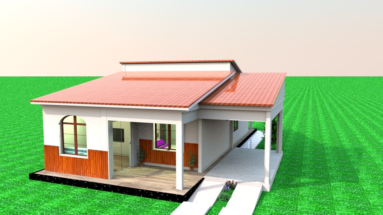 ✅Projeto de casa simples com 3 quartos