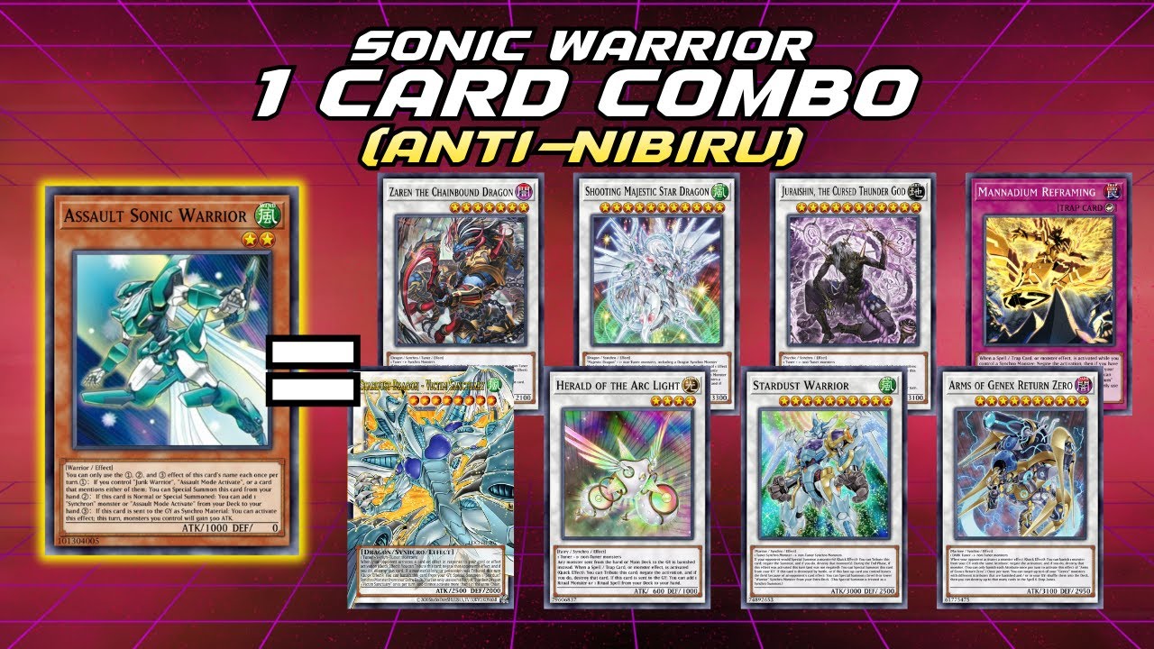 INSANE 1-Card Combo! Sonic Warrior Synchro Ends on 12+ Negates & Anti-Nibiru