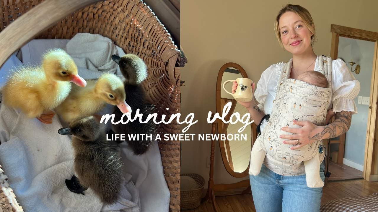 A Simple Morning Vlog - figuring out life with a newborn ☕❤️