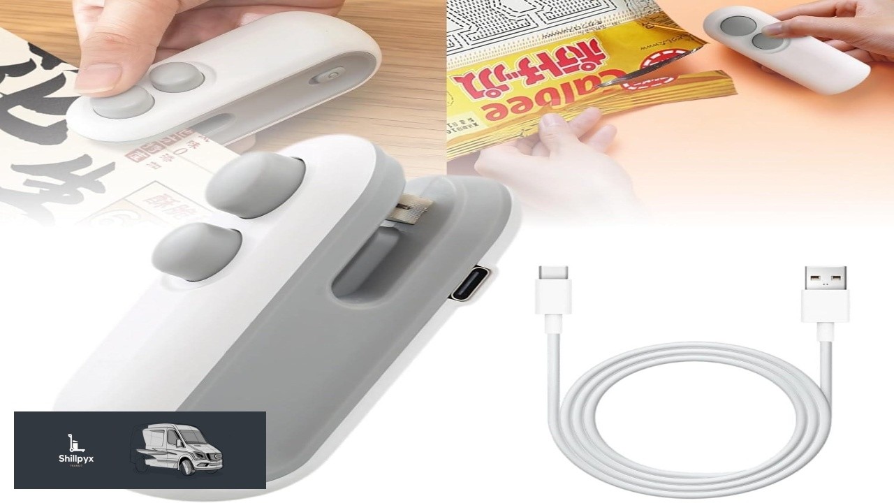 Mini Bag Sealer 2 in 1 Rechargeable Mini Heat Sealer & Cutter Magnetic Portable