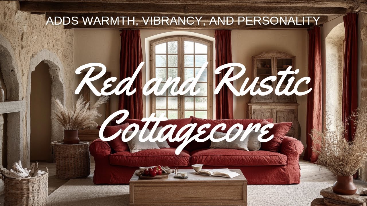🏠💖 Red and Rustic Cottagecore : Cottagecore Decorating Ideas