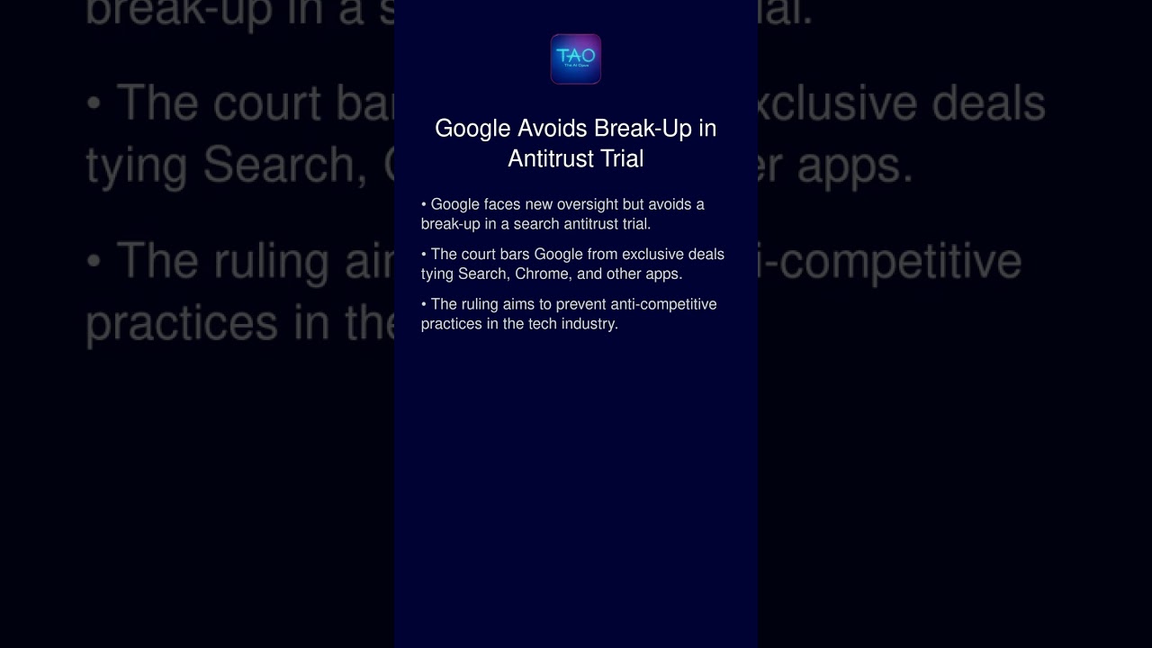 Google Avoids Break-Up in Antitrust Trial