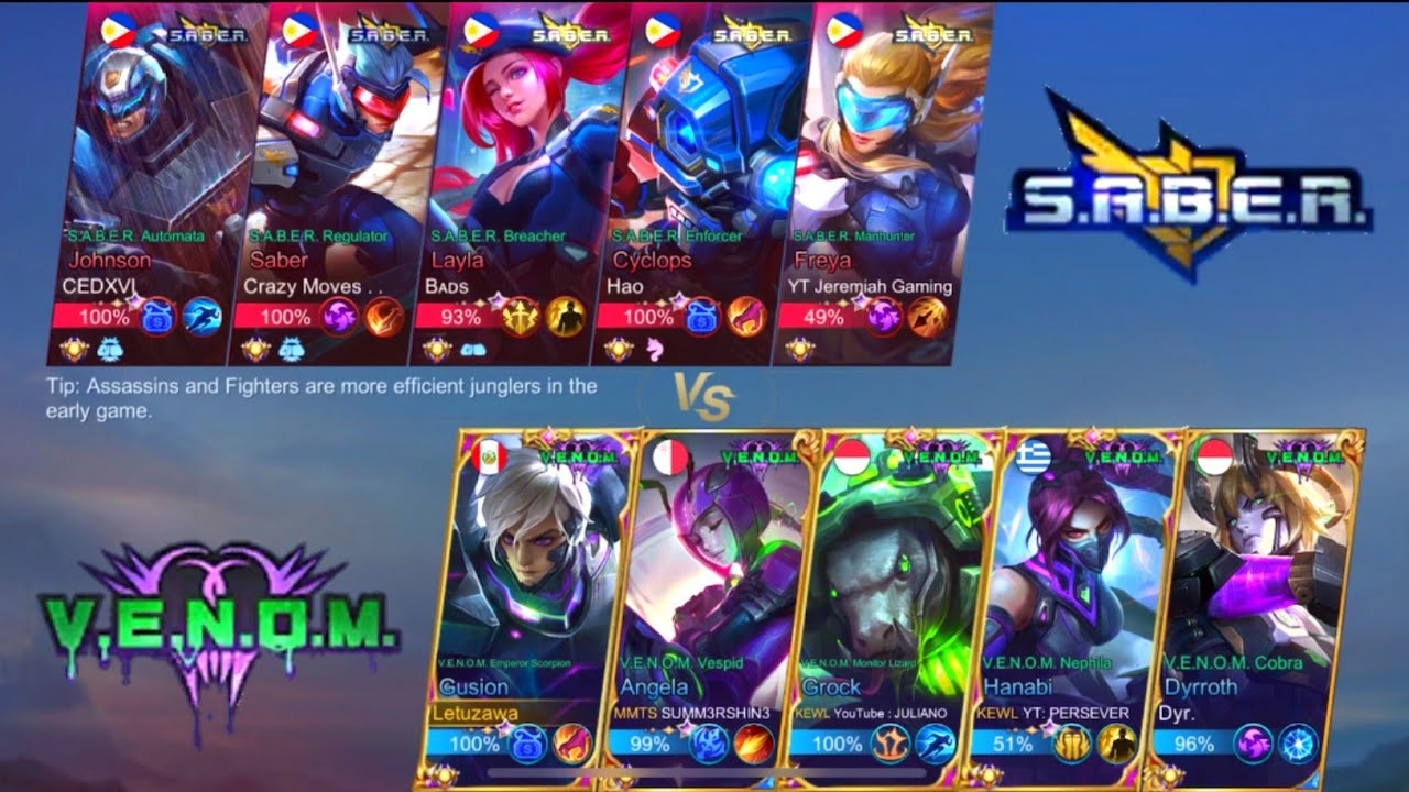 V.E.N.O.M SQUAD vs S.A.B.E.R SQUAD!! (intense match) | WHO WIN?