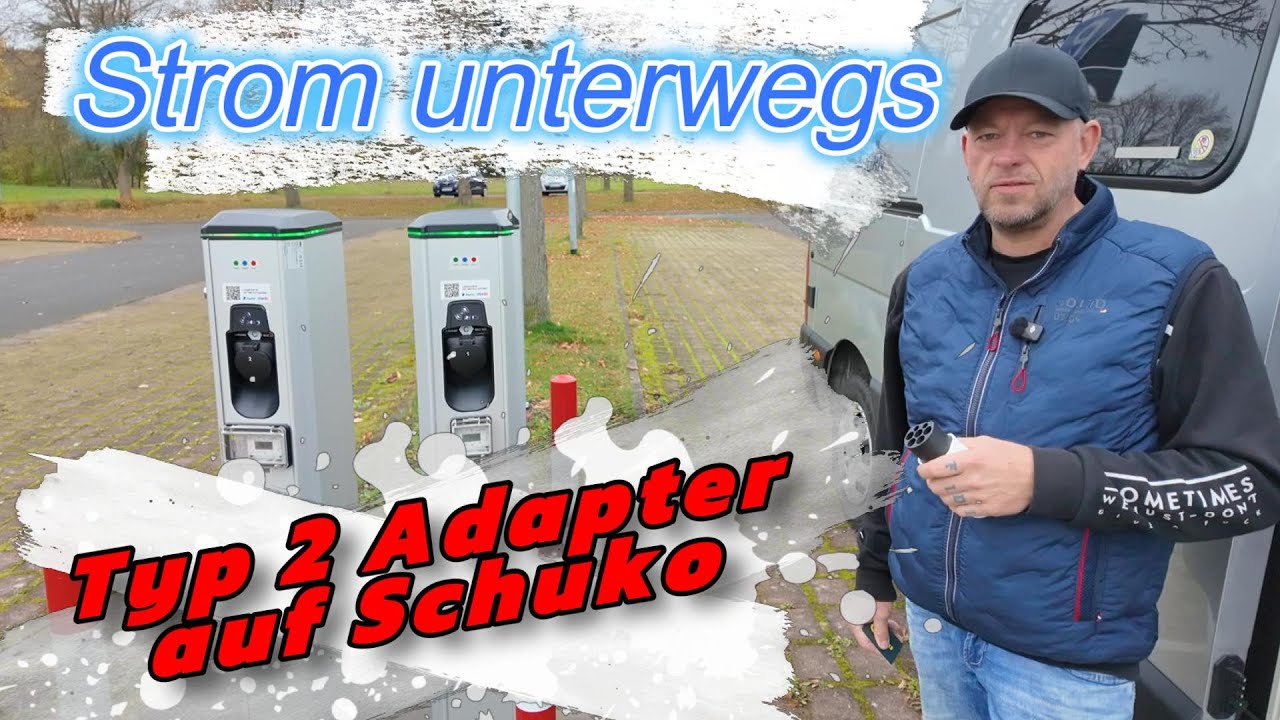 Einfach Genial ! Strom an Ladesäulen ! Typ 2 Adapter auf Schuko ! Camping