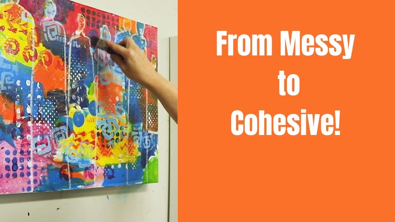 154 How to Paint Abstract Figures Intuitively | Messy Background | Acrylic Paint