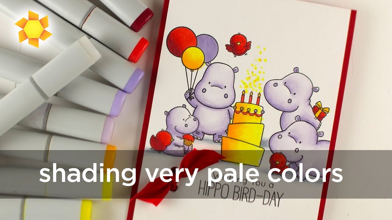 Alcohol marker shading very pale colors